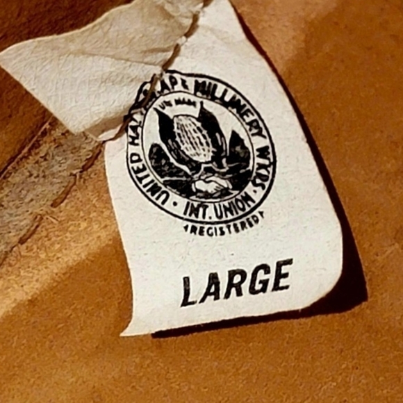 Cowboy Hat Suede With Pheasant Feathers Womens Large - Picture 8 of 11